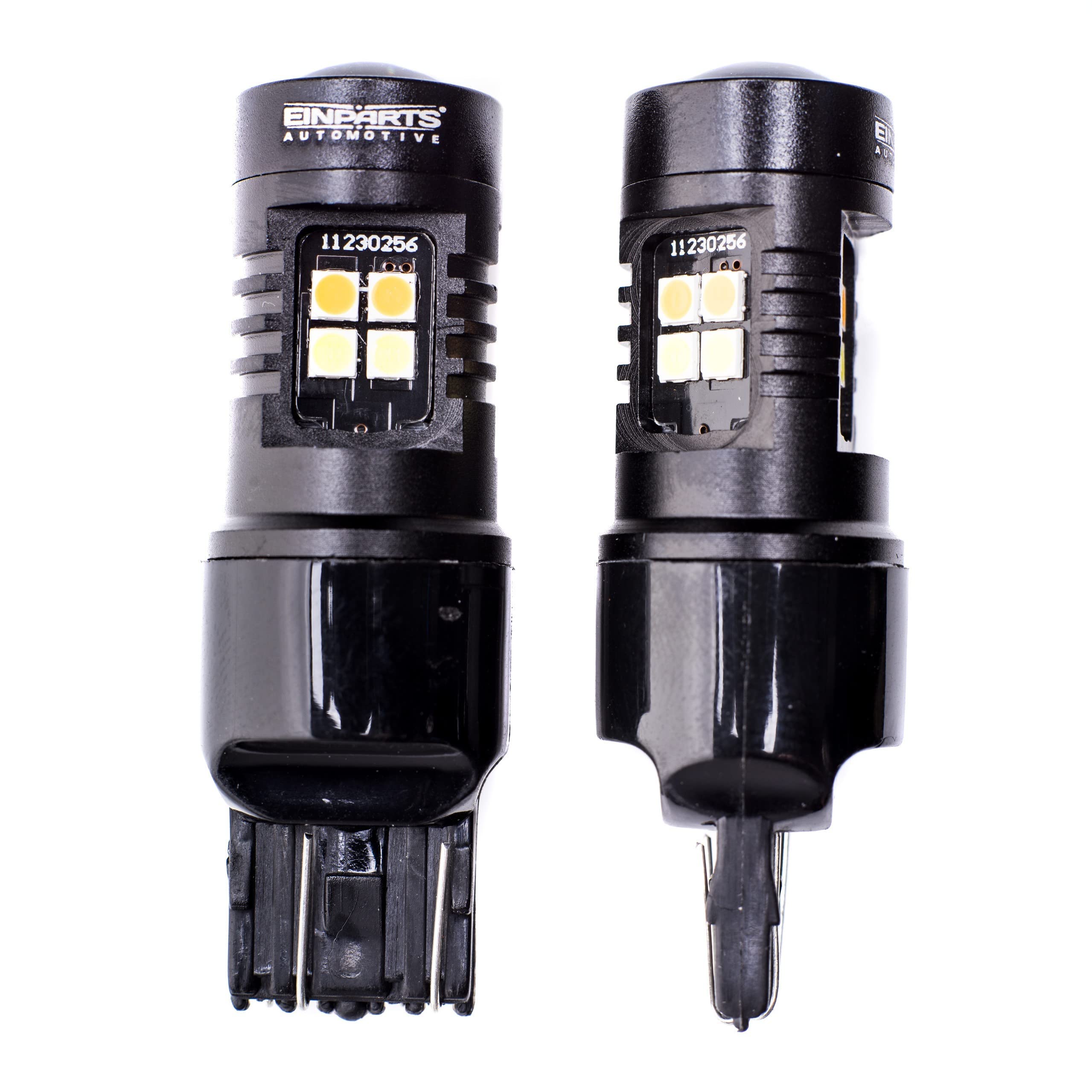 EinParts W21/5W LED Lampadine Dual Color (Bianco/Arancia) 12V per Auto 16 x SMD 3030 LED, W3x16q