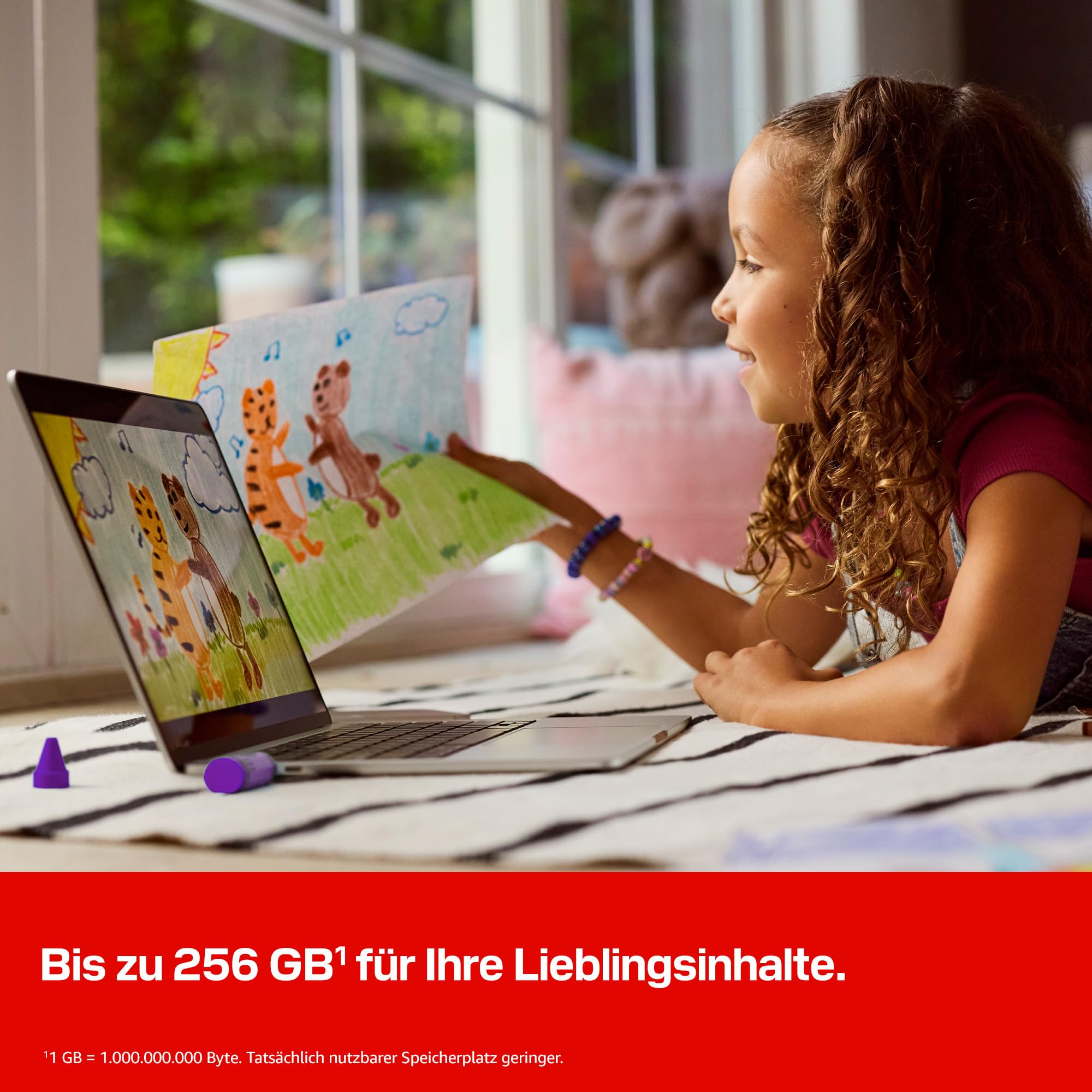 SANDISK Crayola USB-C Flash-Laufwerk 128 GB (bis zu 300MB/s lesen, USB 3.2 Gen 1, SANDISK app, für Smartphones, Tablets oder Computern mit Anschluss) Vivid Violet