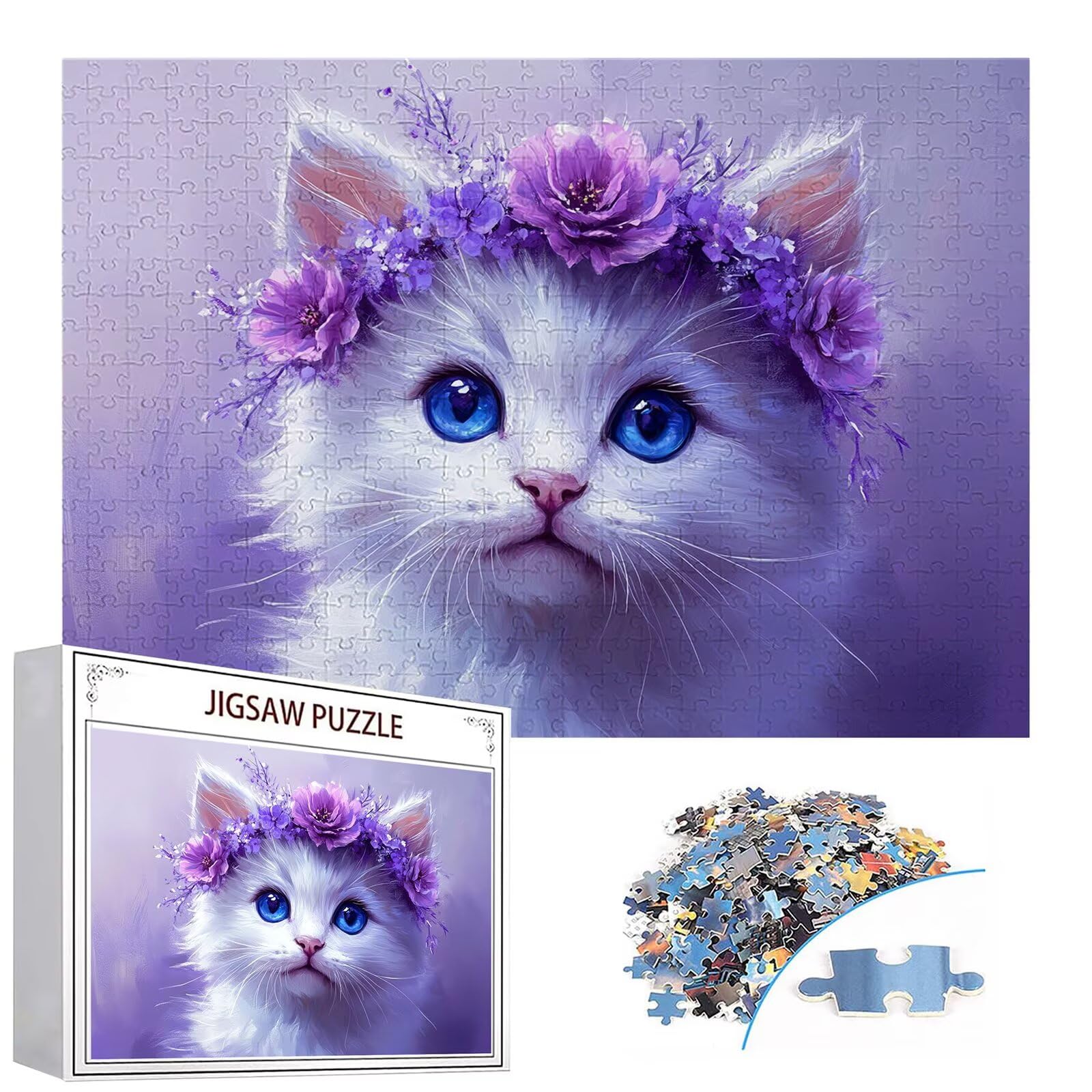 Puzzle 4000 elementów kot puzzle dla dorosłych korona 141 x 87 cm unikalne rzemiosło klasyczne 3D drewniana układanka do rodzinnych gier biznesowych, układanka zrób to sam do dekoracji ścian domu