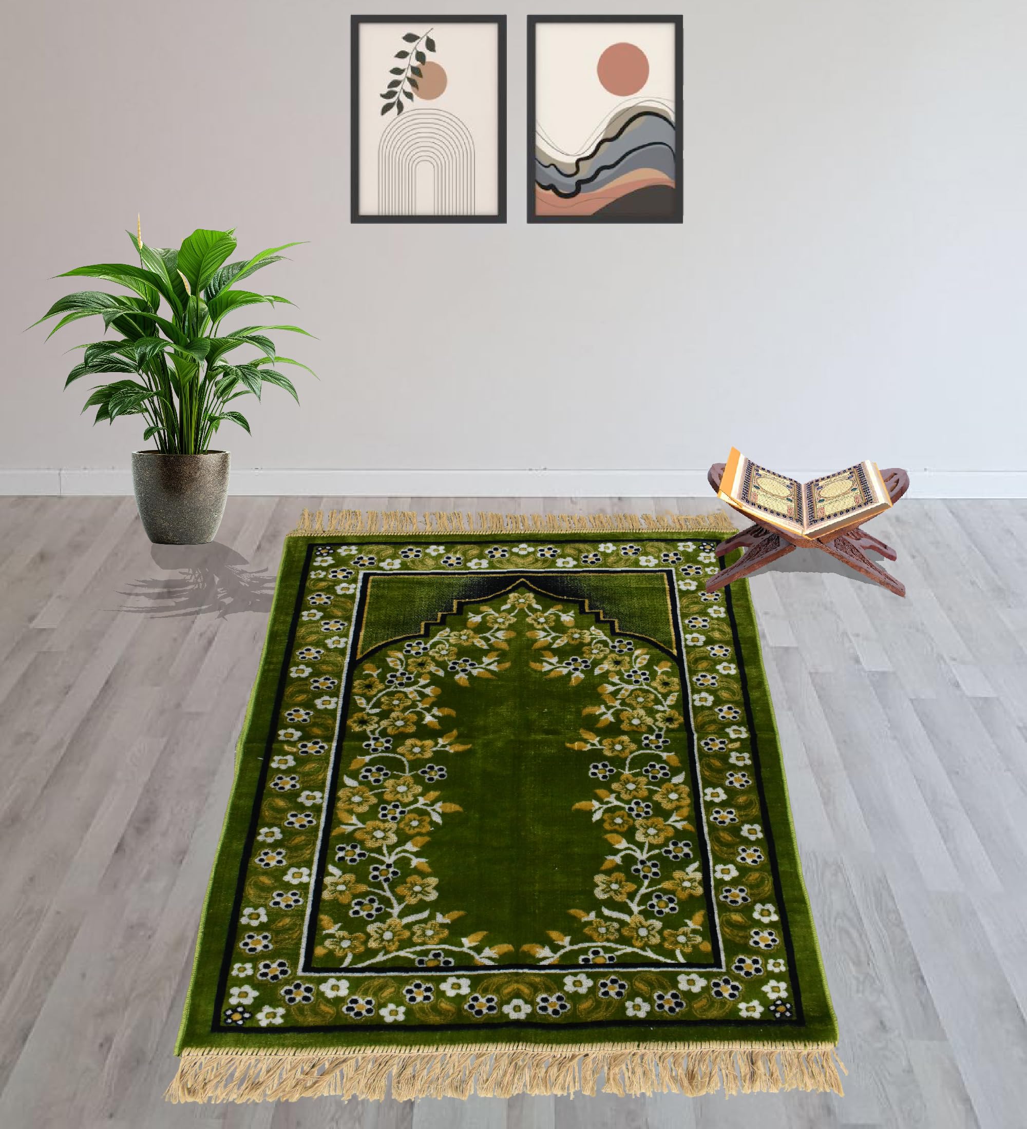 Janamaz Prayer Mat – Turkey Soft Velvet Namaz Mat | Premium Aasan for Daily Salah, Janimaz Namaz, Comfortable & Durable Prayer Mat | 44x27 Inch, (06)-picture-17