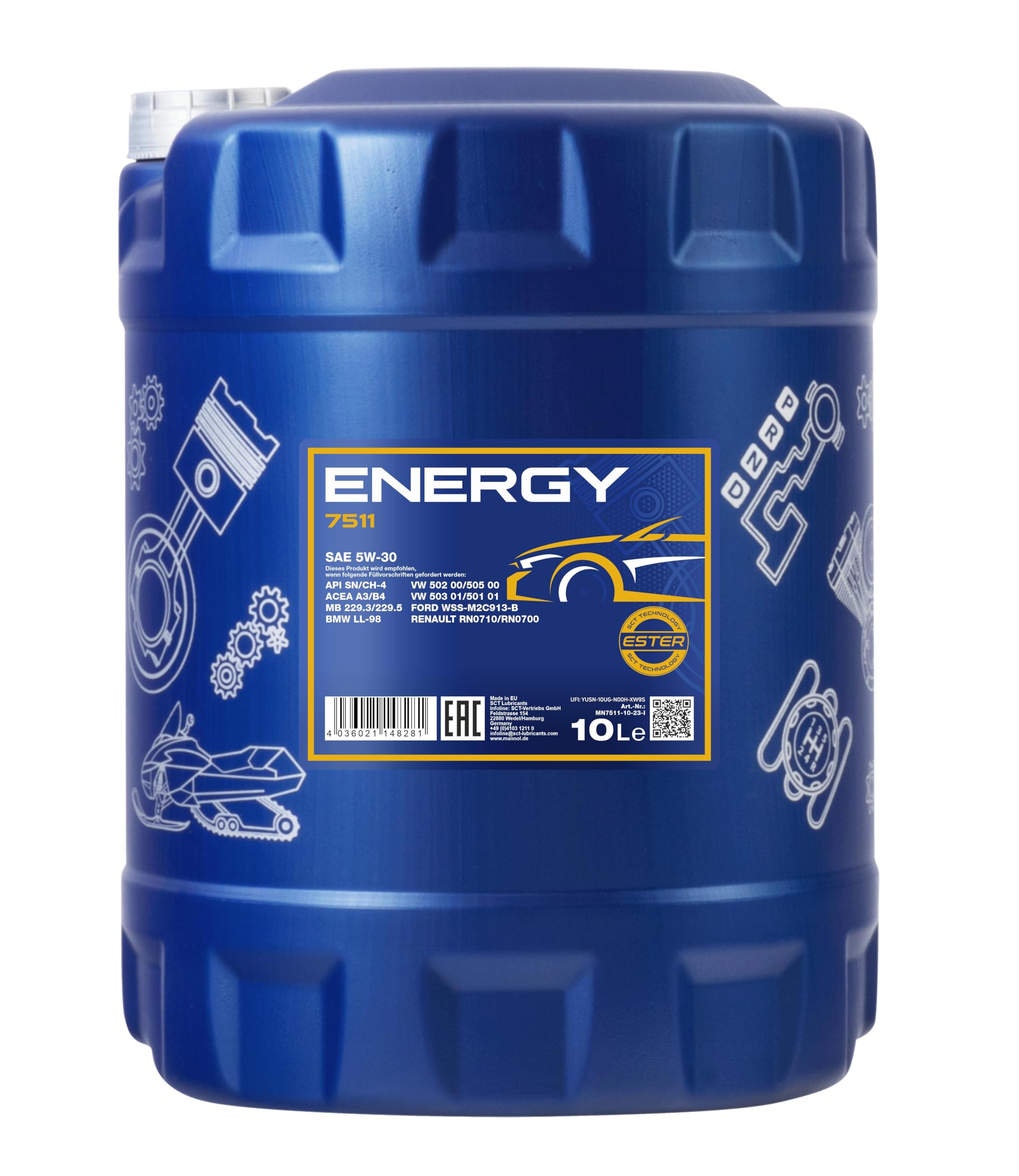 20L Motoröl MANNOL Energy 5W-30 4x MANNOL Motor Flush ADDITIV