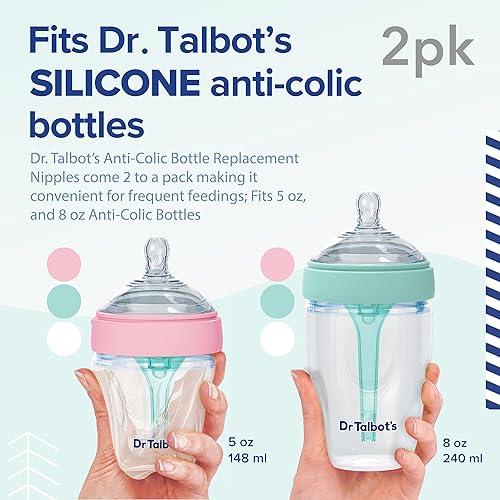 Miniatura 8 de Dr. Talbot's Manijas de repuesto de botella anticólicos de silicona para botellas anticólicos de 5 oz y 8 onzas, 2 unidades, 0+ meses
