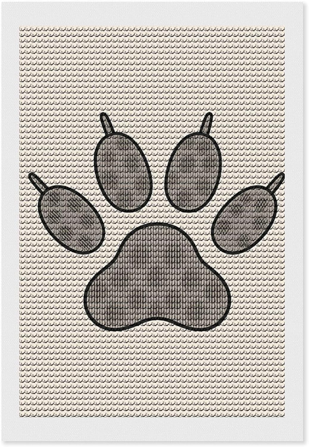 FodPand Funny Dog Bone Paw Diamond Painting Kits for Adults Beginners 5D Round Drill Diamond Art Kits with DIY Tools Gem Art Crafts for Home Wall Decor Living Room Bedroom Office Decoration 8x12
