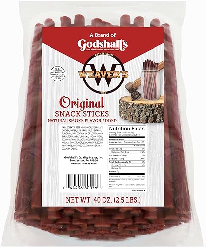 Miniatura 17 de Weaver's Palitos Habanero (80 palitos picantes de carne de res y pollo de 7 pulgadas por bolsa de 40 onzas)