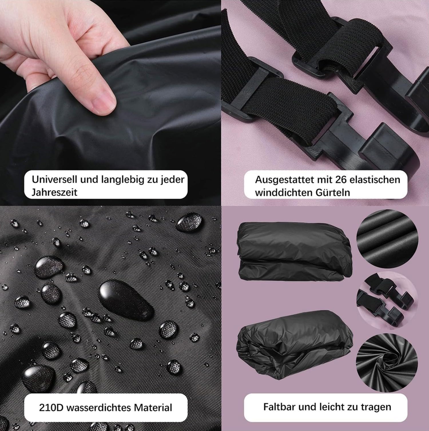 FUELIX Cubierta De Techo Resistente para Autocaravana Lona Impermeable 210D, Funda Caravana Cubierta Techo Autocaravana Protección contra La Nieve Y La Lluvia 7.5 * 3m