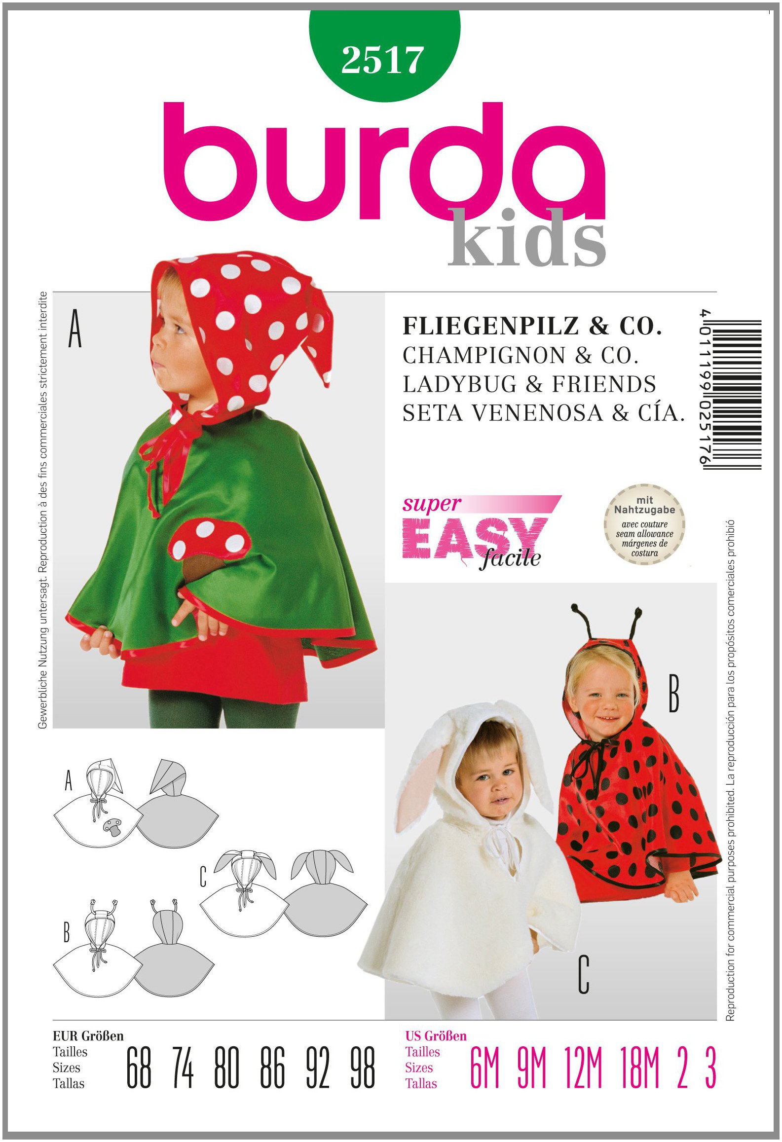 Burda B7158 Patron De Couture Sacs 19 X 13 C