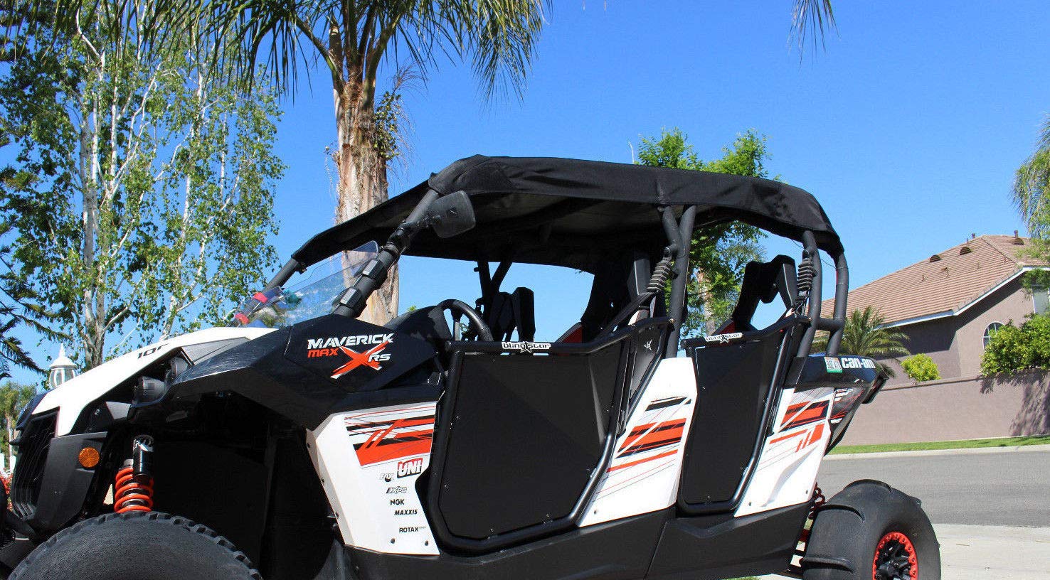 2014-17 CAN AM Maverick MAX/Commander MAX 1000 Black UTV Soft TOP ROOF | All Hardware Included | by Dirt Specialties