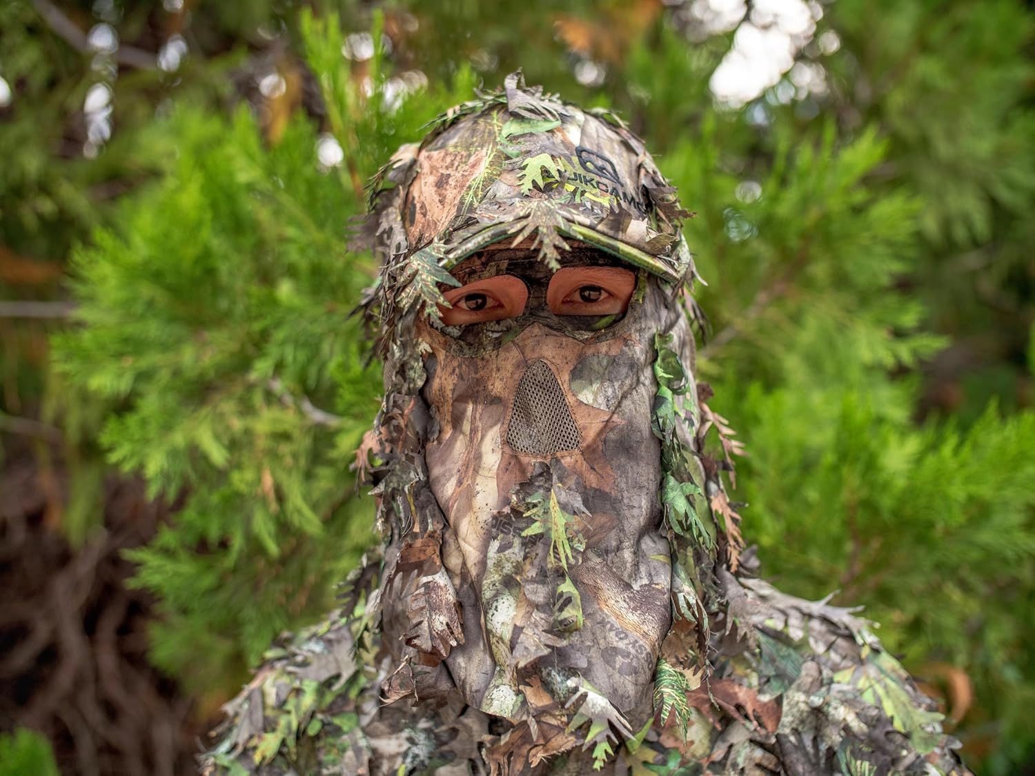 QuikCamo Lightweight 3D Leafy Camo Face Mask & Hat for Hunting, OSFM Adjustable Camouflage Hat, Mossy Oak & Realtree - Image 8