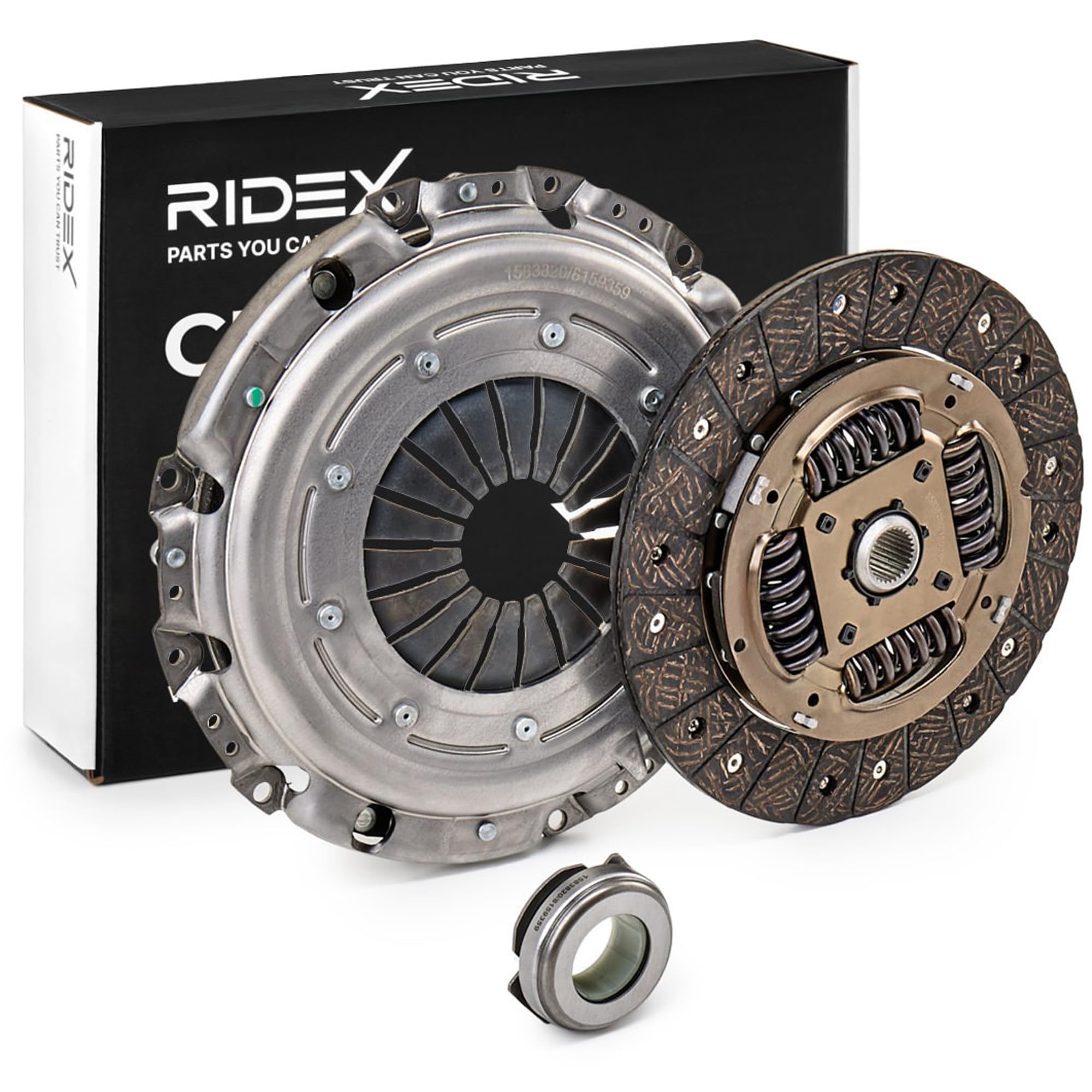 RIDEX 479C0009 Kit d'embrayage avec mécanisme d'embrayage avec disque d'embrayage avec butée de débrayage Compatible avec AUDI A3 3/5 portes 8L1