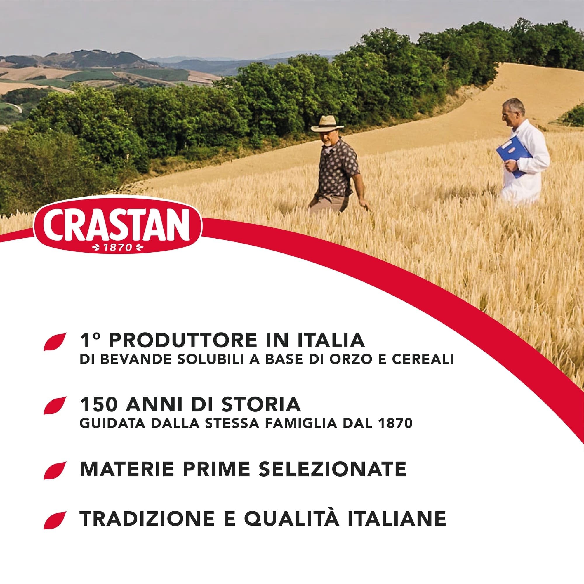 CRASTAN 1870 - Capsule compatibili Nespresso - Orzo & Caffè - 6 Box da 15 Capsule - Da zuccherare