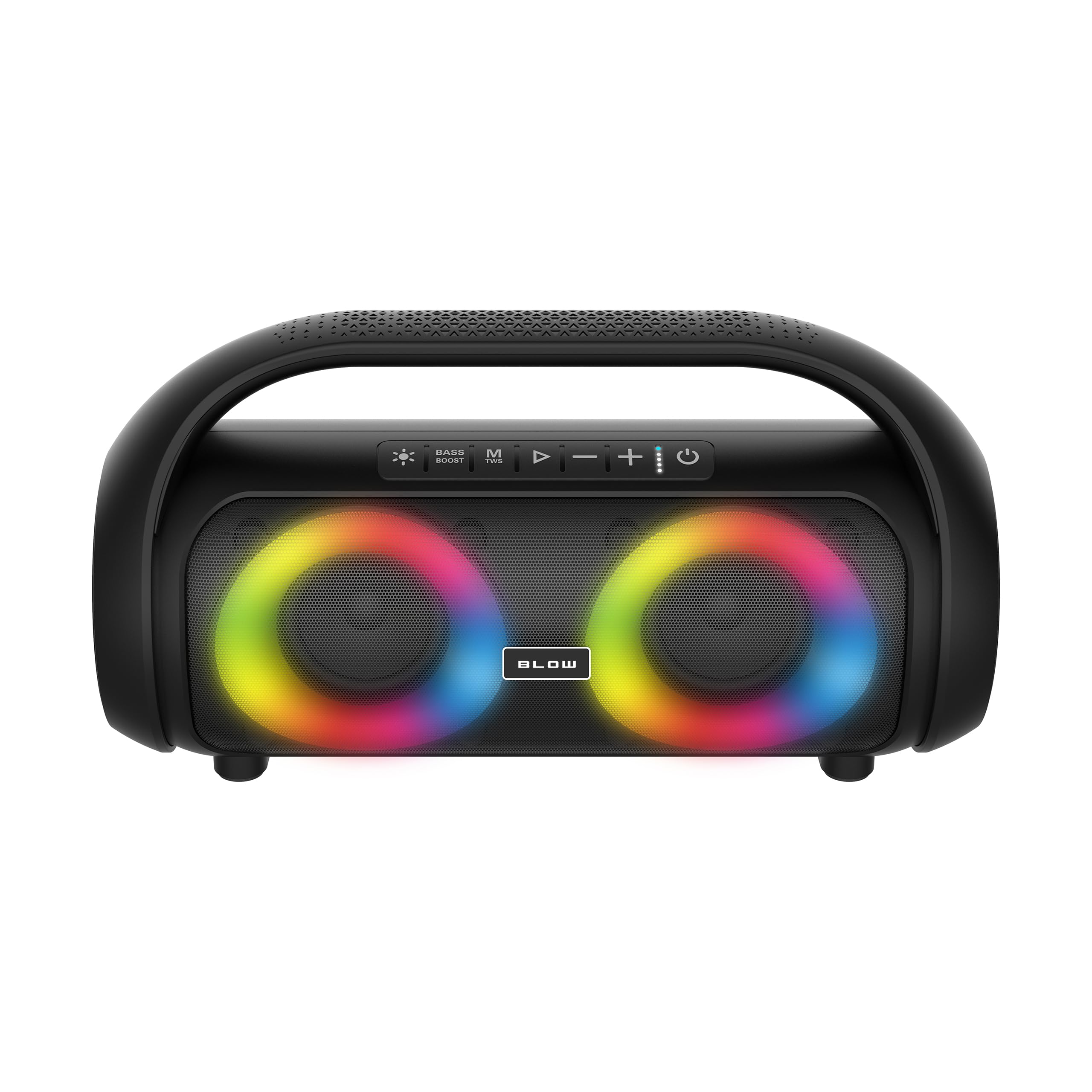 BLOW GŁOŚNIK BLUETOOTH PRZENOŚNY BEZPRZEWODOWY WODOODPORNY IPX5 RADIO FM USB RGB