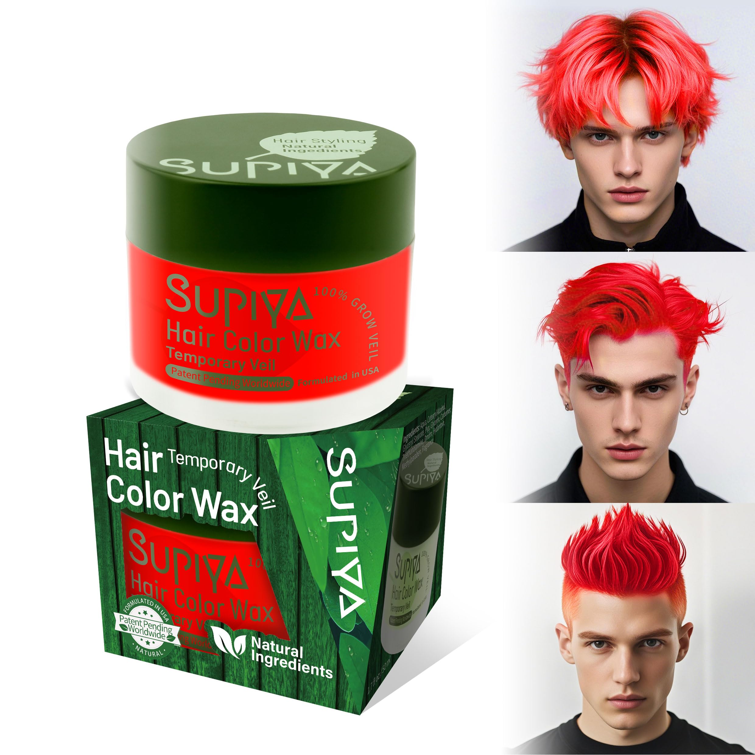 hair wax まとめ売り Amazon.com: Temporary Hair Color Wax for Men - SUPIYA Washable