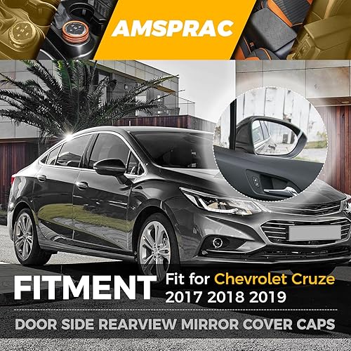 Miniatura 2 de Tapas para espejos retrovisores laterales de puerta, cubiertas de espejo exterior, tapas de espejo lateral compatibles con Chevrolet Cruze