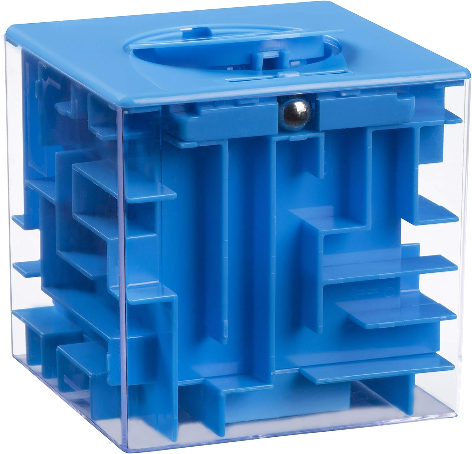 PLAYZOCO Cube Maze, Cube Puzzle, Three-dimensional Puzzle Cube, 3D Maze, Space Challenge Game, 3D Maze Puzzle, Suitable For Children And Adults, 8x8x8cm, Pink