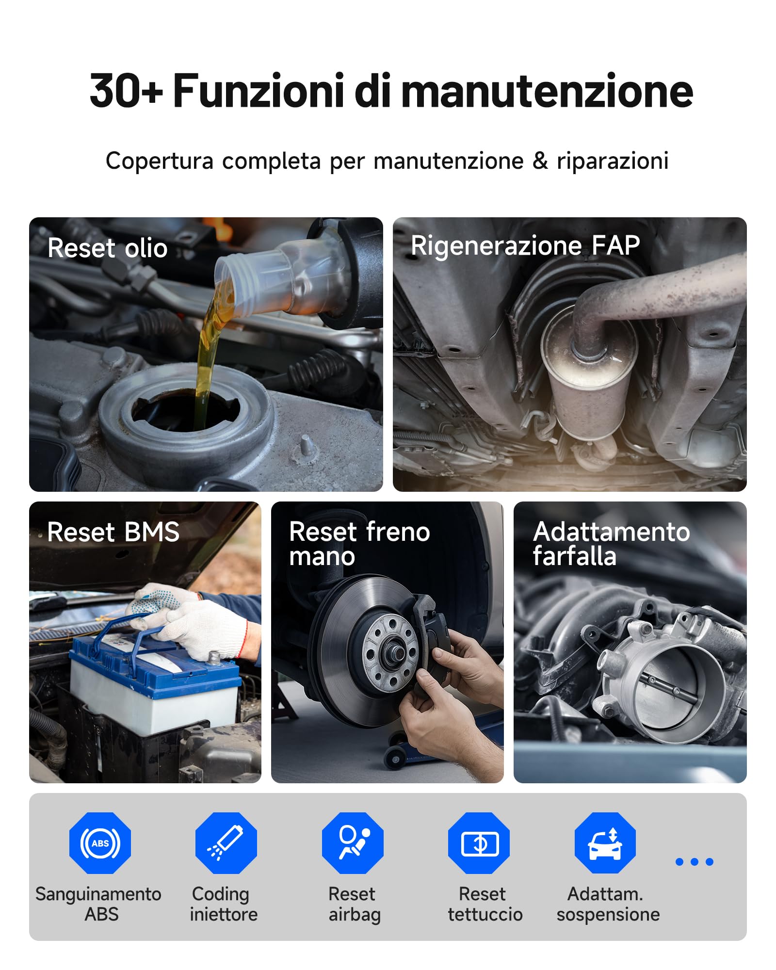 TOPDON TopScan Master OBD2 Diagnosi Auto Bluetooth, Scanner Auto bidirezionale/Test Attivo per iOS & Android, 120+ marche, 30+ funzioni di reset, CAN FD&DoIP, FCA/Nissan/Renault SGW, Supporto AI