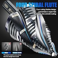 Vista 5 de Juego de brocas de paso con cuatro ranuras en espiral M35 de 1/4" a 1-3/8