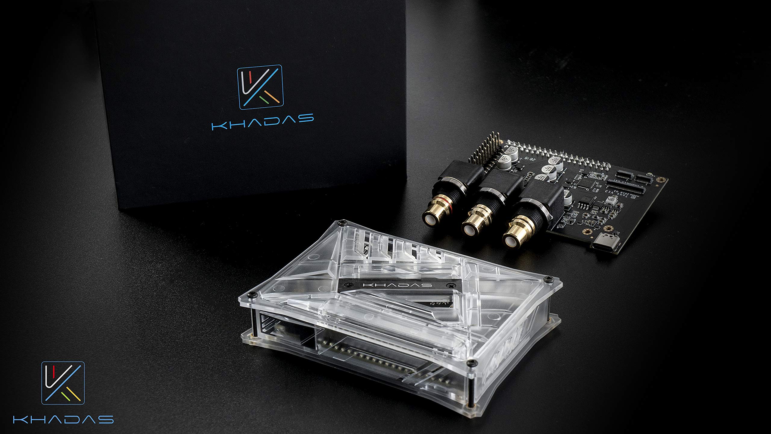 Khadas Tone1 Schede Audio Interne,ES9038Q2M DAC Audio Portatile Stereo, 32 bit /384KHz,120dB SNR, XMOS XU208 Micro-Controller Multi-Core RISC,Scheda Audio ad Alta Risoluzione per PC,(VIMS Edition)
