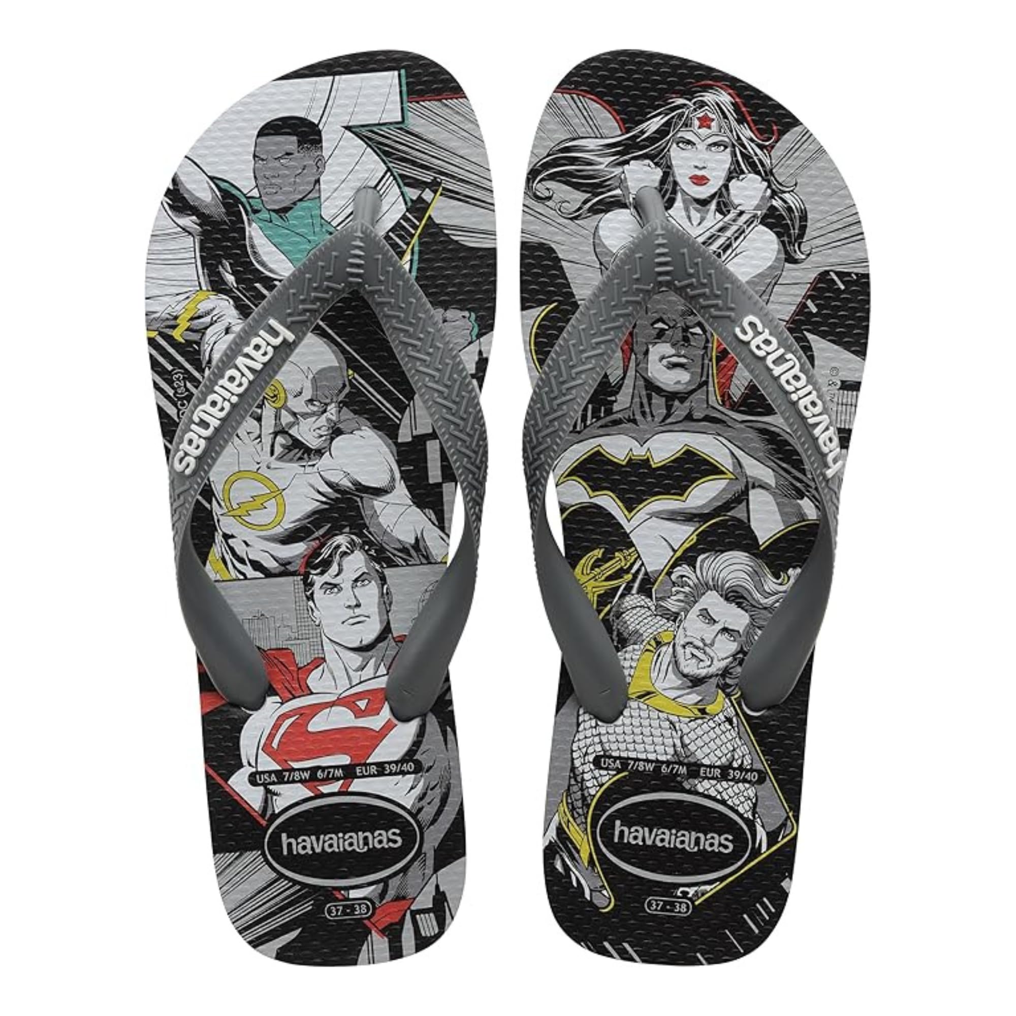 Havaianas Top Herois Dc Unisex Adults FlipFlop Gray/Black/Graphite 6.5/7 UK
