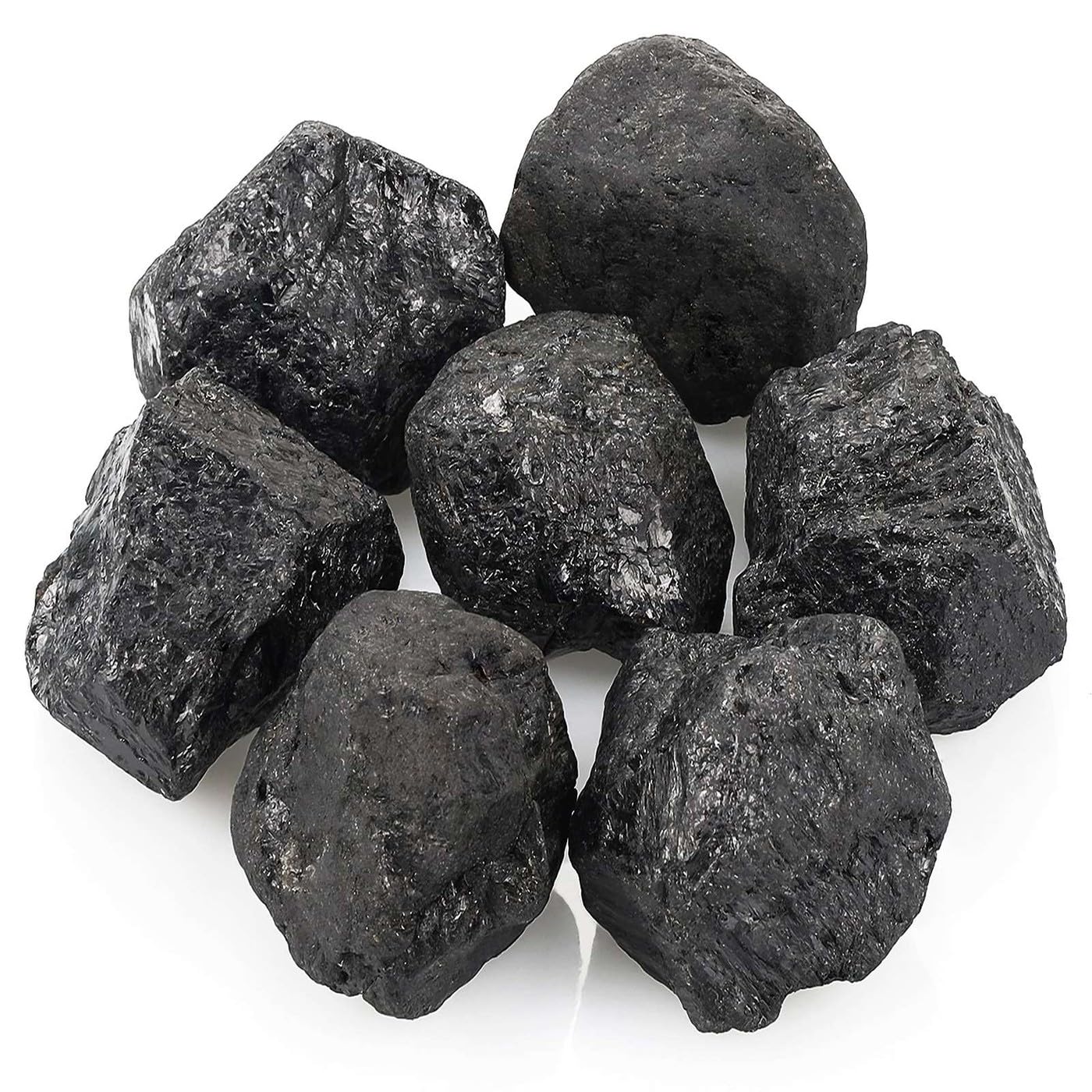 LAIDANLA Black Tourmaline 1lb 2" Natural Rough Stones Crystal Large Raw Crystals Bulk Healing Gemstones for Reiki Healing Tumbling Fountain Rocks Wire Wrapping Decoration Cabbing Lapidary
