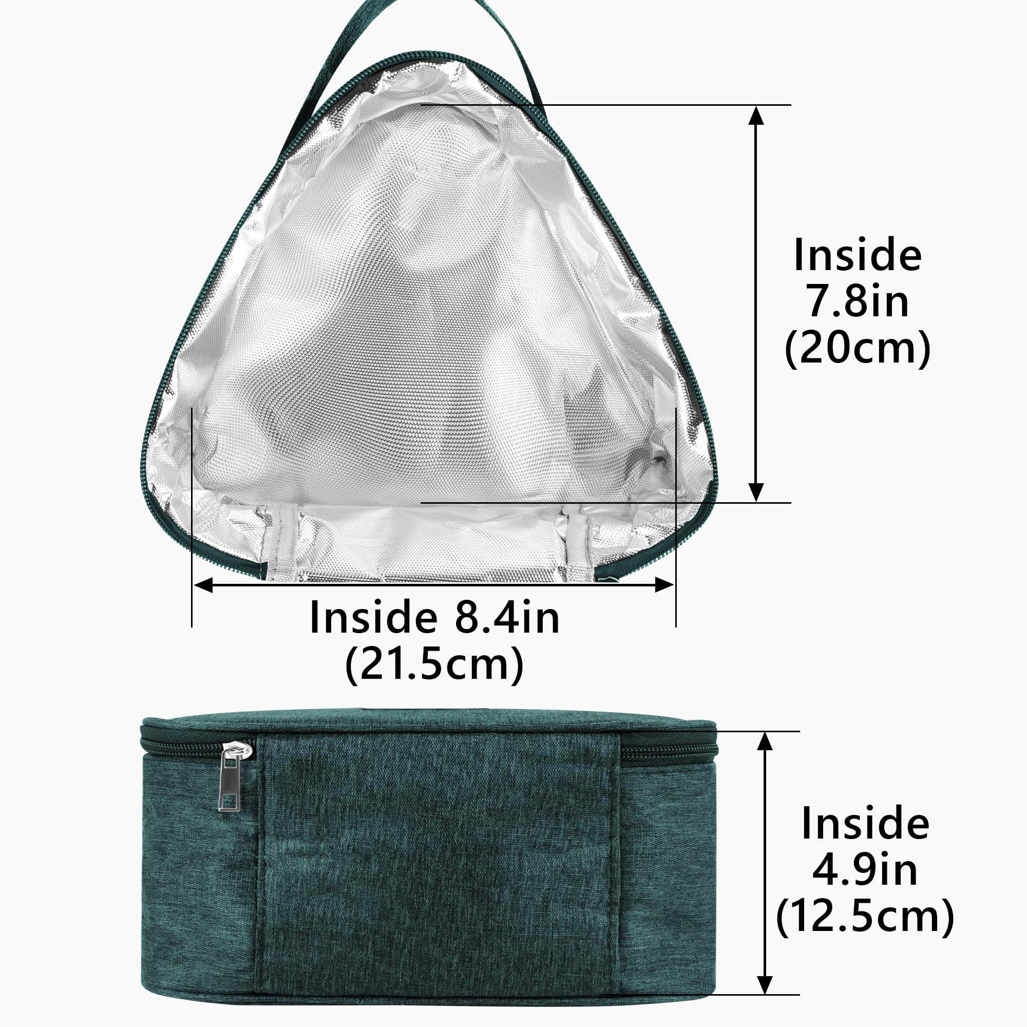 Linkidea Large Reusable Snack Bags, Reusable Insulated Snacks Storage Bag for Fruit Lightweight Leakproof Outdoors Lunch Box (Green) - Image 3