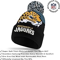 Vista 218 de Ultra Game Gorro de invierno de punto súper suave oficial de la NFL con guantes extra cálidos para pantalla táctil