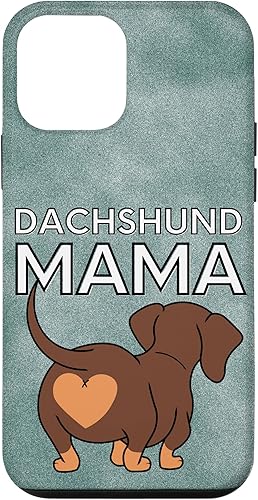 Funda para iPhone 12 mini Dachshund con corazón y corazón Weiner para perro