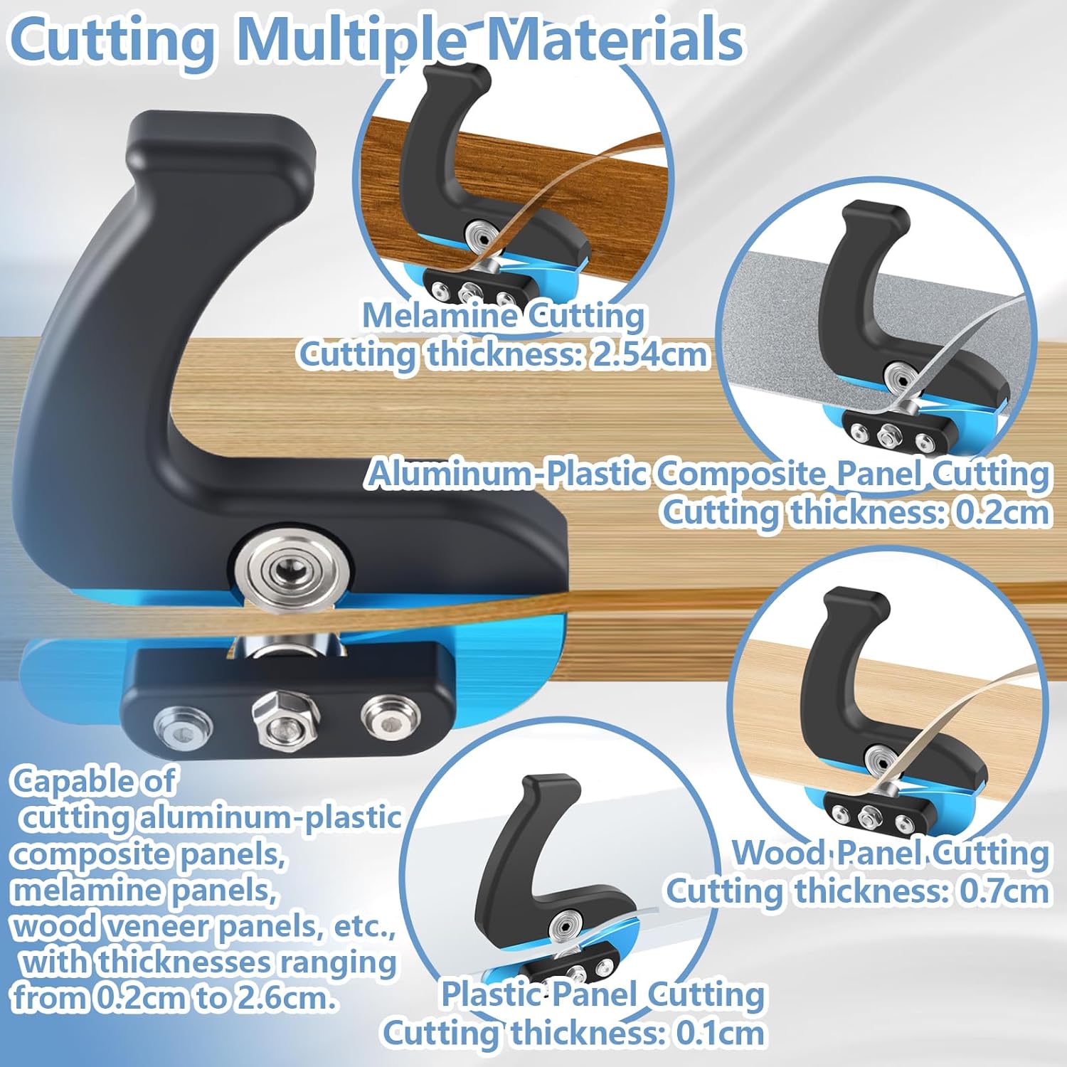YUENTOEN Edge Banding Cutter, Drywall Edge Cutting Planer Manual Tool, Ergonomic Grip, Edge Banding Trimmer for Veneer, PVC, and ABS on Straight, Curved, and Chamfered Edges