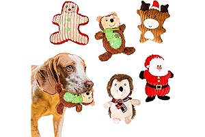 Plush Dog Toy Variety Pack: 5 Chew Toys for Small, Medium, and Large Dogs