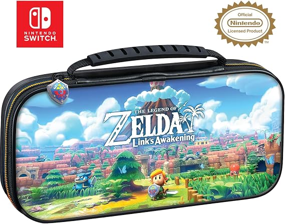 Game Traveler Zelda Nintendo Switch Case - Switch Carry Case for Switch OLED, Switch and Switch Lite, Hard Portable Travel Case, Adjustable Viewing Stand & Bonus Game Cases, Deluxe Carry Handle