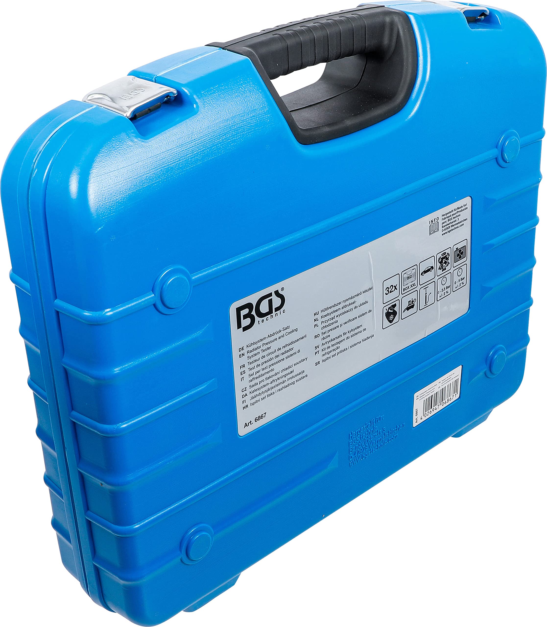 BGS 6867 | Test de presión del radiador | 32 piezas