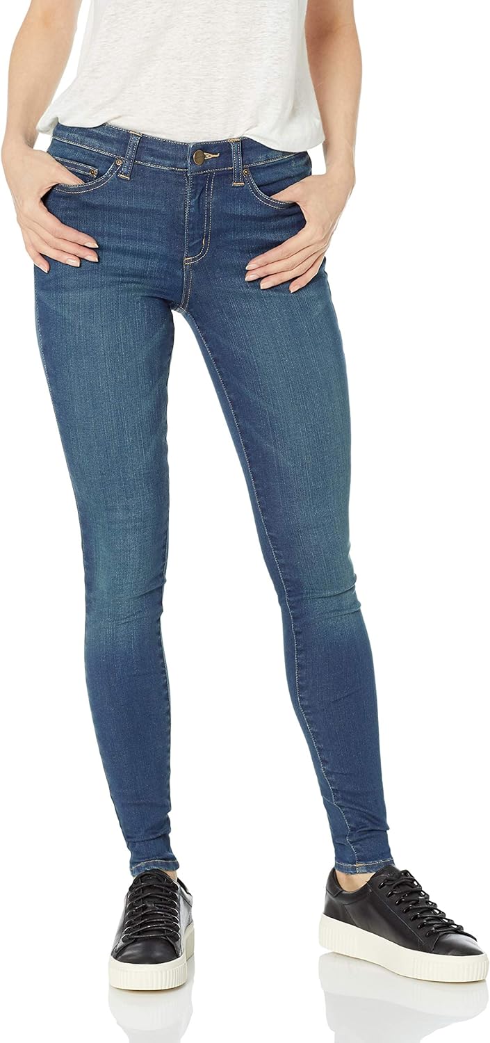 Daily Ritual Women's Denim Skinny-Fit Mid-Rise Jean