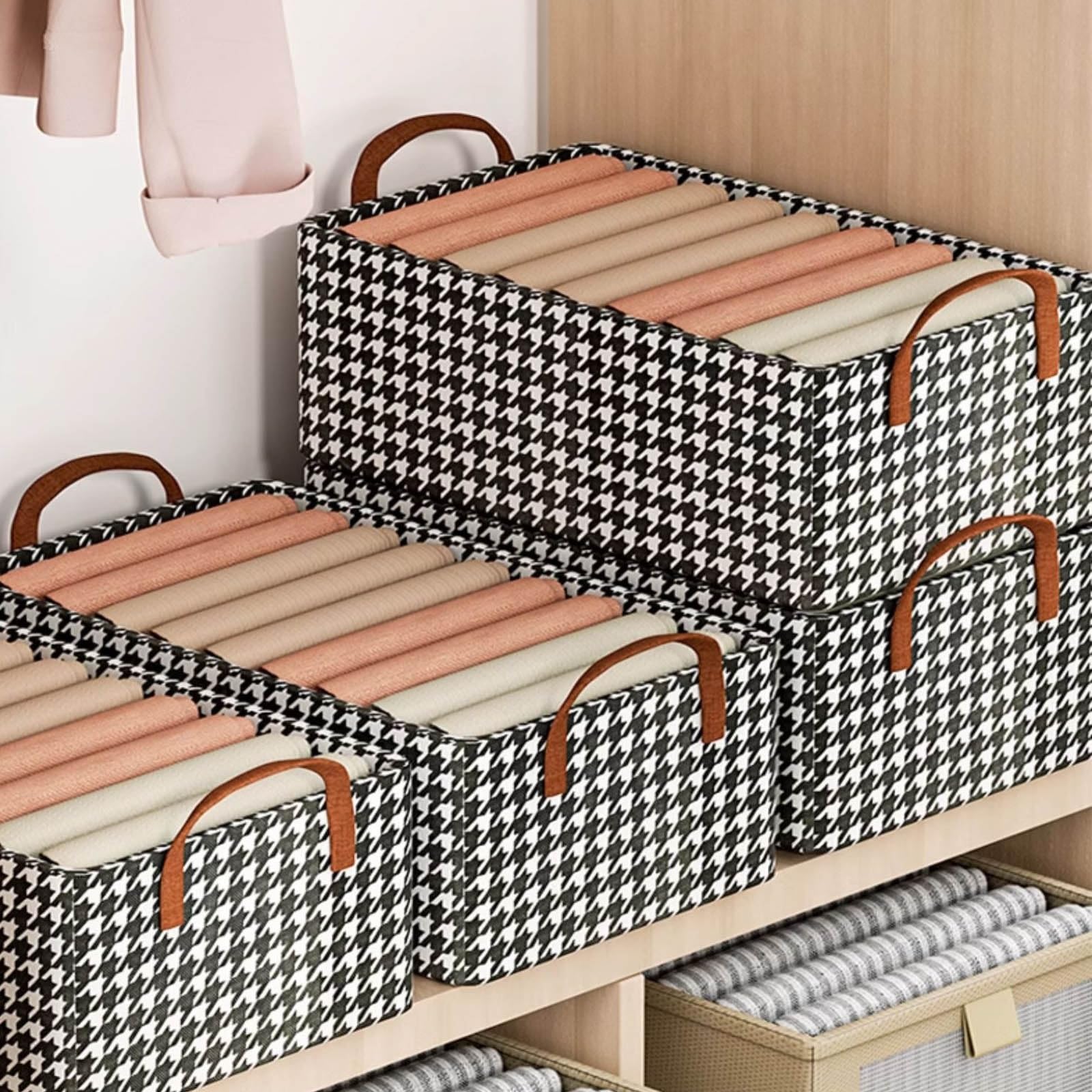 Organizador de cajones, caja de almacenamiento plegable para ropa, calcetines, corbatas, camisetas y cinturones, solución ideal para armario y cajón