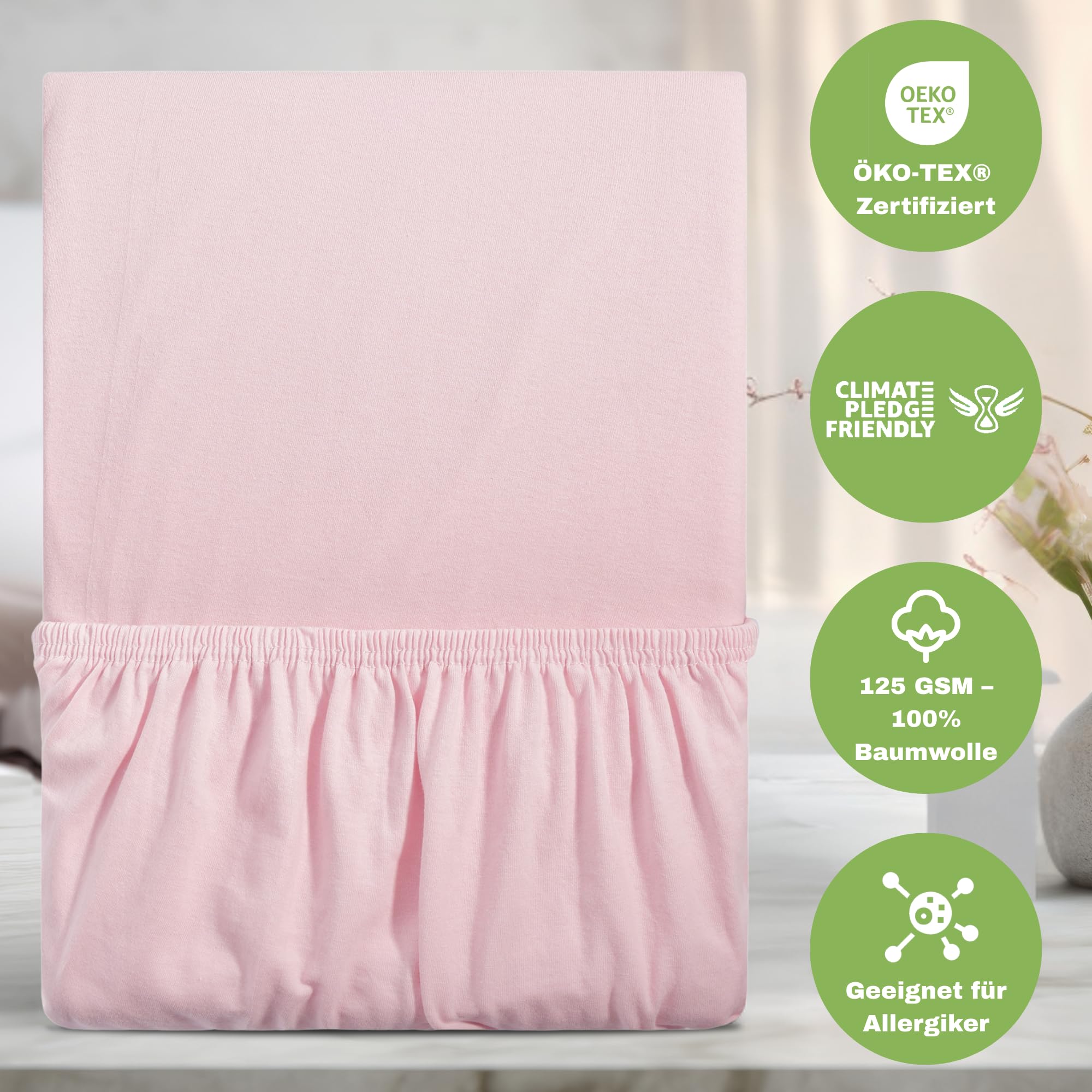 leevitex® Spannbettlaken 140x200cm - 160x200 cm | Spannbetttuch Bettlaken | 100% Jersey Baumwolle | Matratzenhöhe bis 25 cm | Öko-Tex
