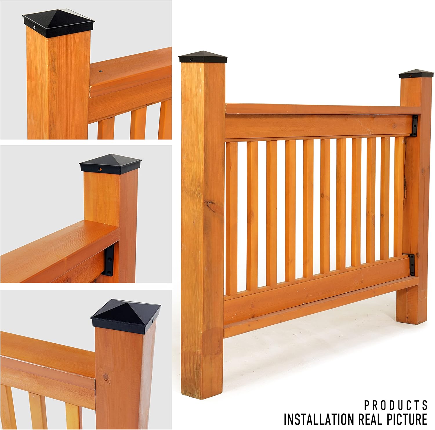 Buy 6x6Aluminum Pyramid Fence Post Cap, Decks Square Wooden Post Top