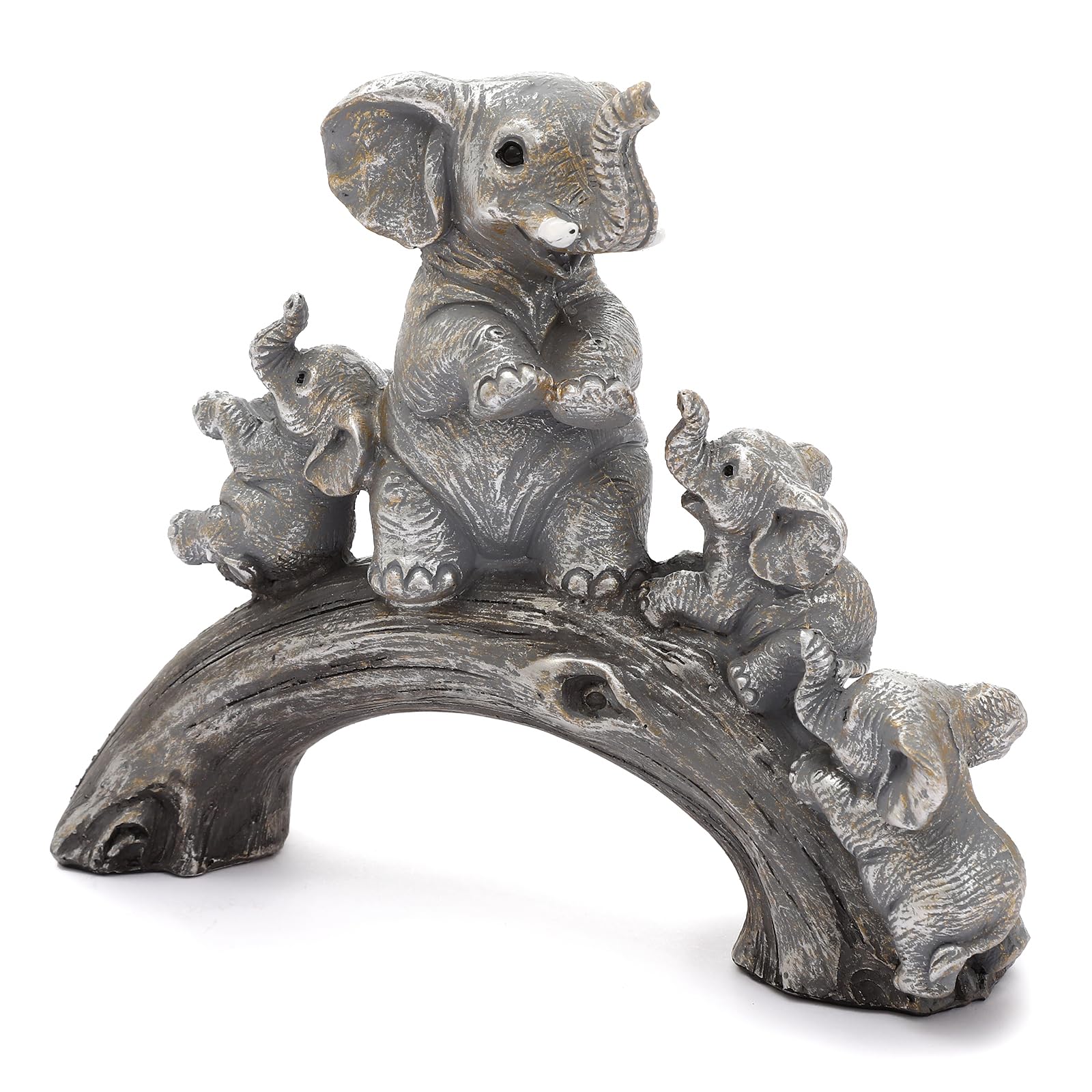 Good Luck Decorations Elephant Figurine Gifts for Women (Silvery)