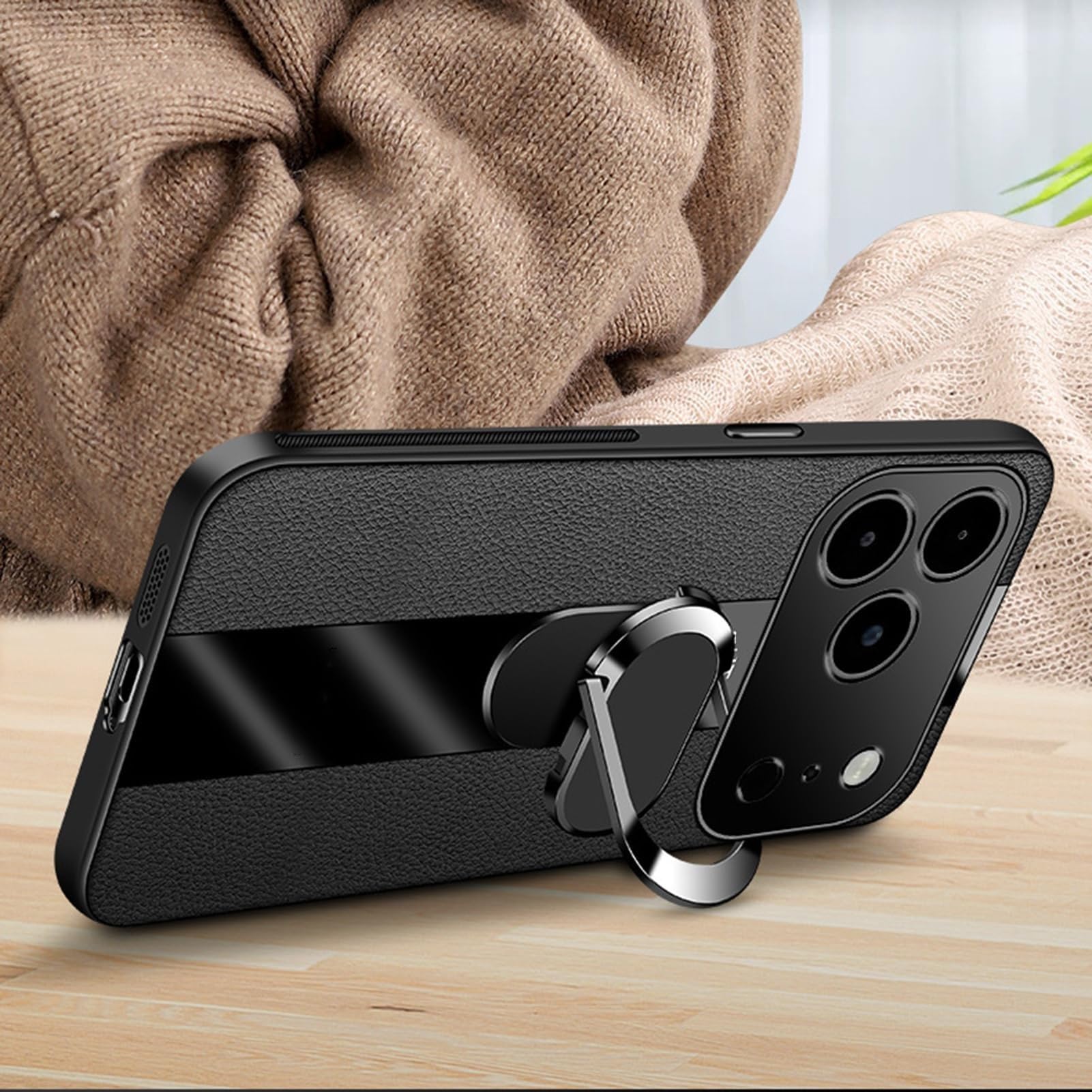 Etui na iPhone'a 17 Pro Max/17 Pro/17 Air/17, super cienka powłoka antypoślizgowa osłona na aparat (czarne, 17 Pro Max)