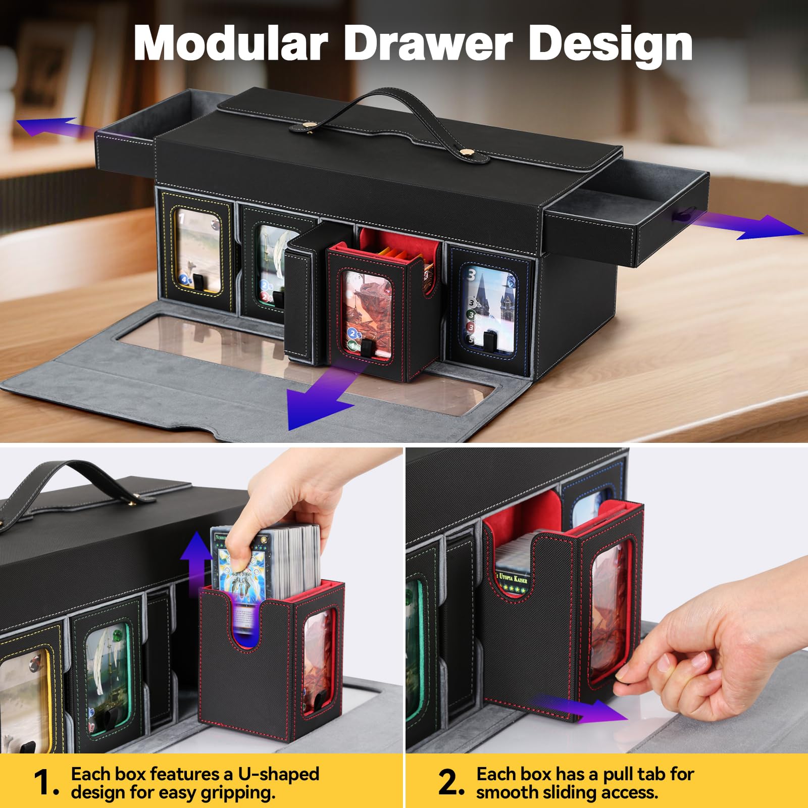 Brobear Commander - Caja de almacenamiento para MTG, caja de almacenamiento de cartas coleccionables para MTG, MTG Commander, funda multiusos para tarjetas deportivas MTG TCG