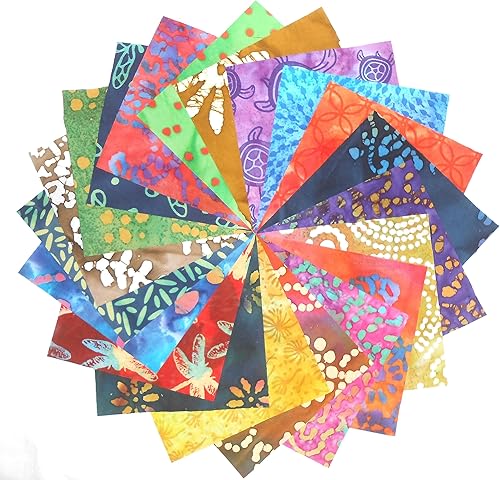 20 cuadrados de tela de 10.0in de capa para tartas batiks # 2