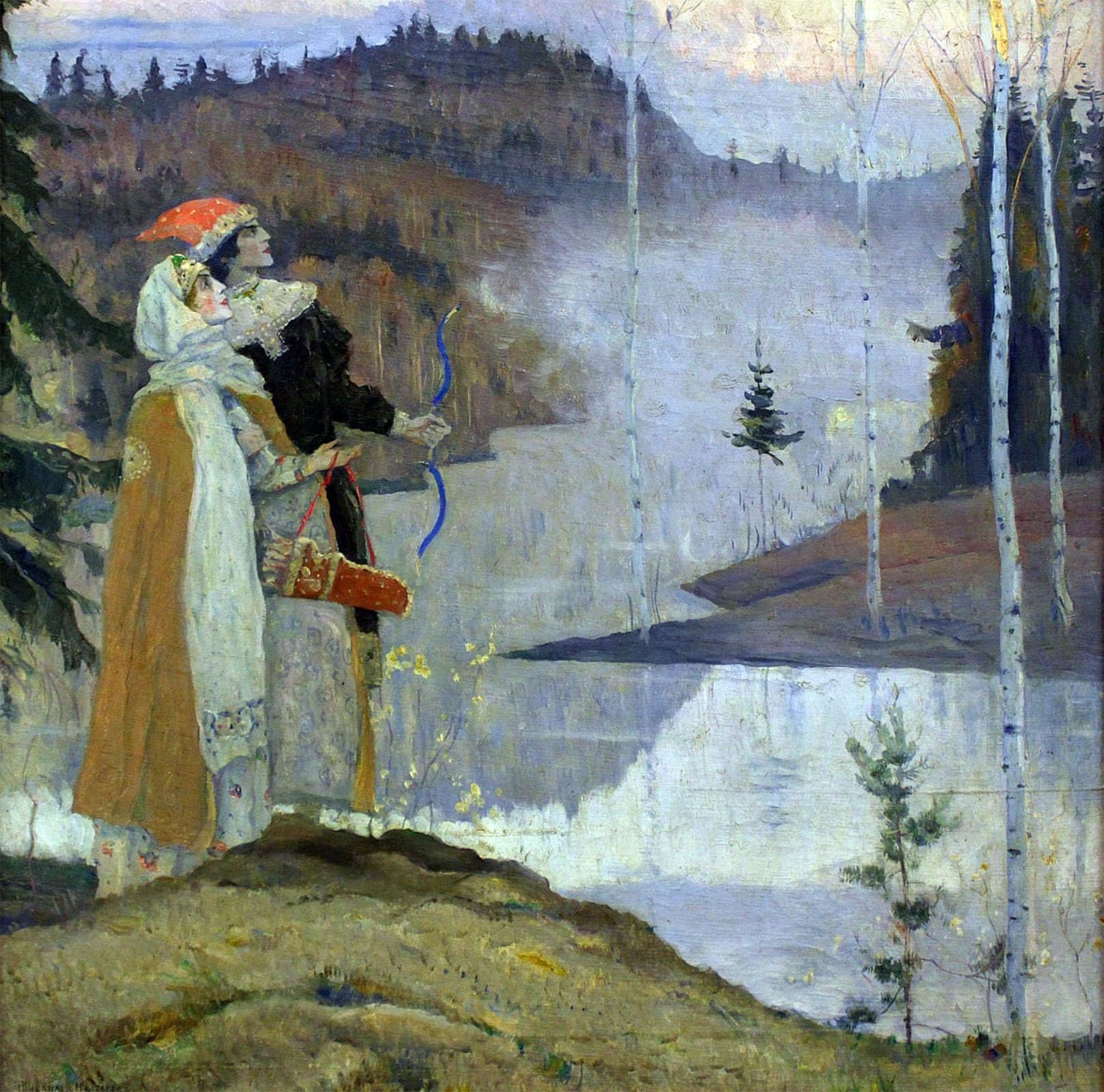SERENDIPITP Aesthetic Poster Photo Wall Print Retro Picture Two Modes by Mikhail Vasilievich Nesterov Modern Wall Artwork for Home Decor 60x90cm