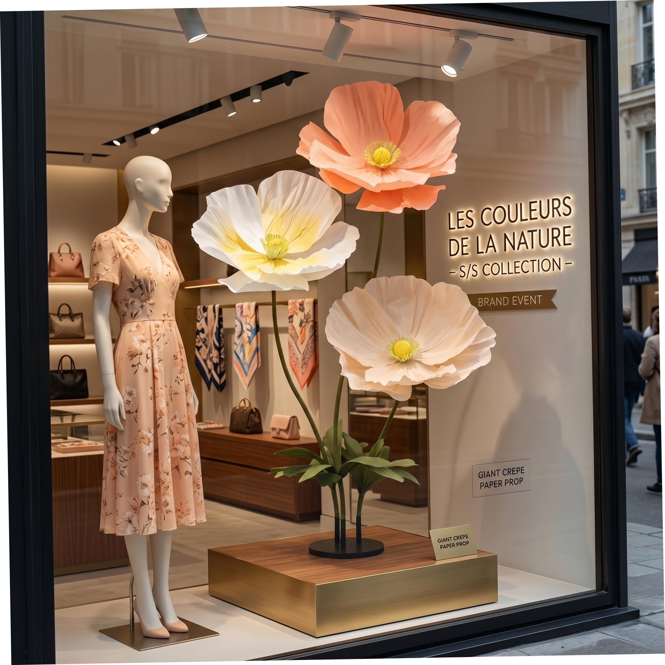 Riesenblumen, Riesenblumen zur Dekoration mit Ständer, künstliche Mohnblumen für Garten, Hotel, Büro, Fotografie-Requisiten, Hochzeit, Kunstgalerie, Schaufensterauslage – 6 Fuß/170 cm