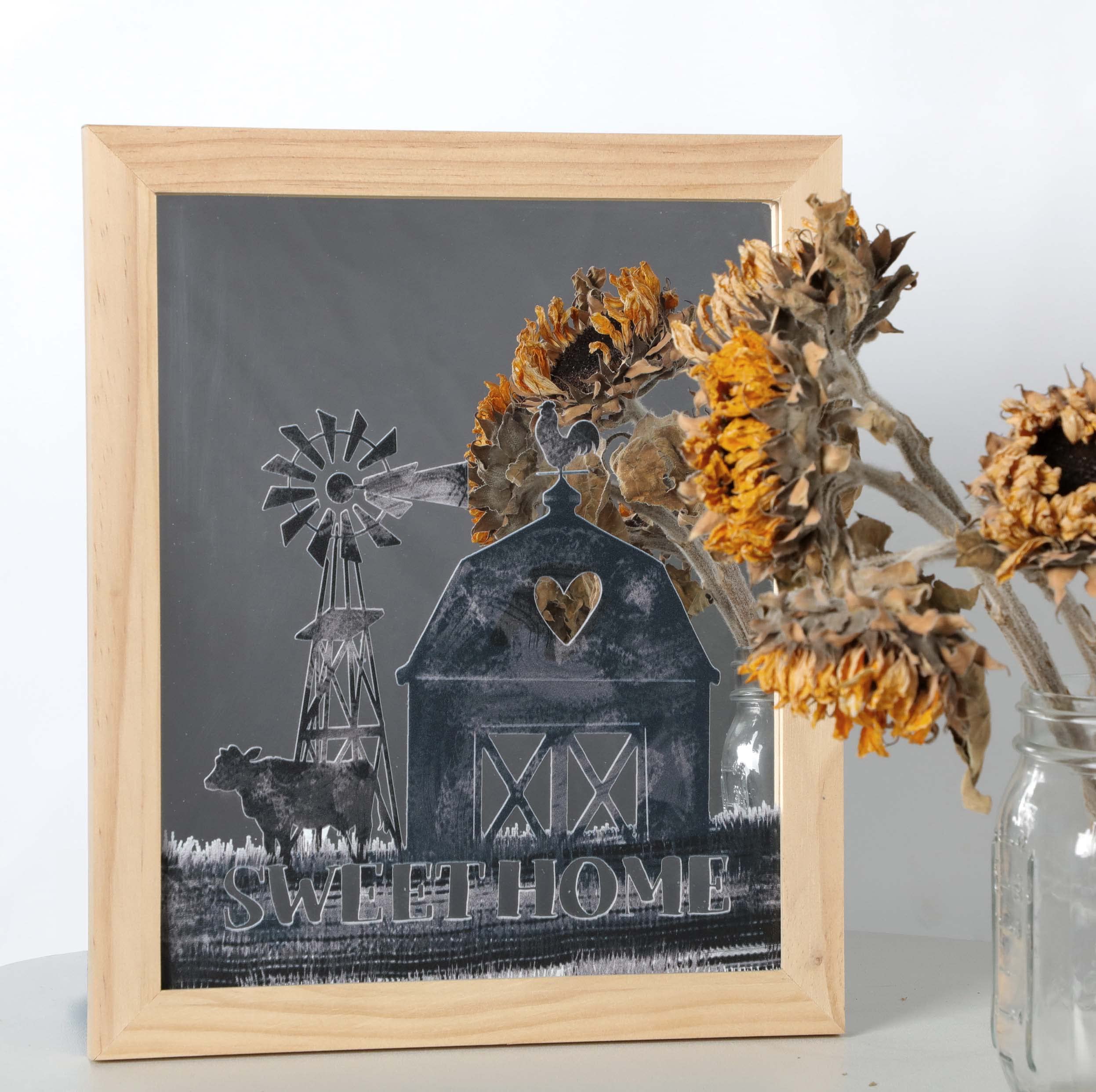 Farm Animal Painting Heart Art Wall Hanging