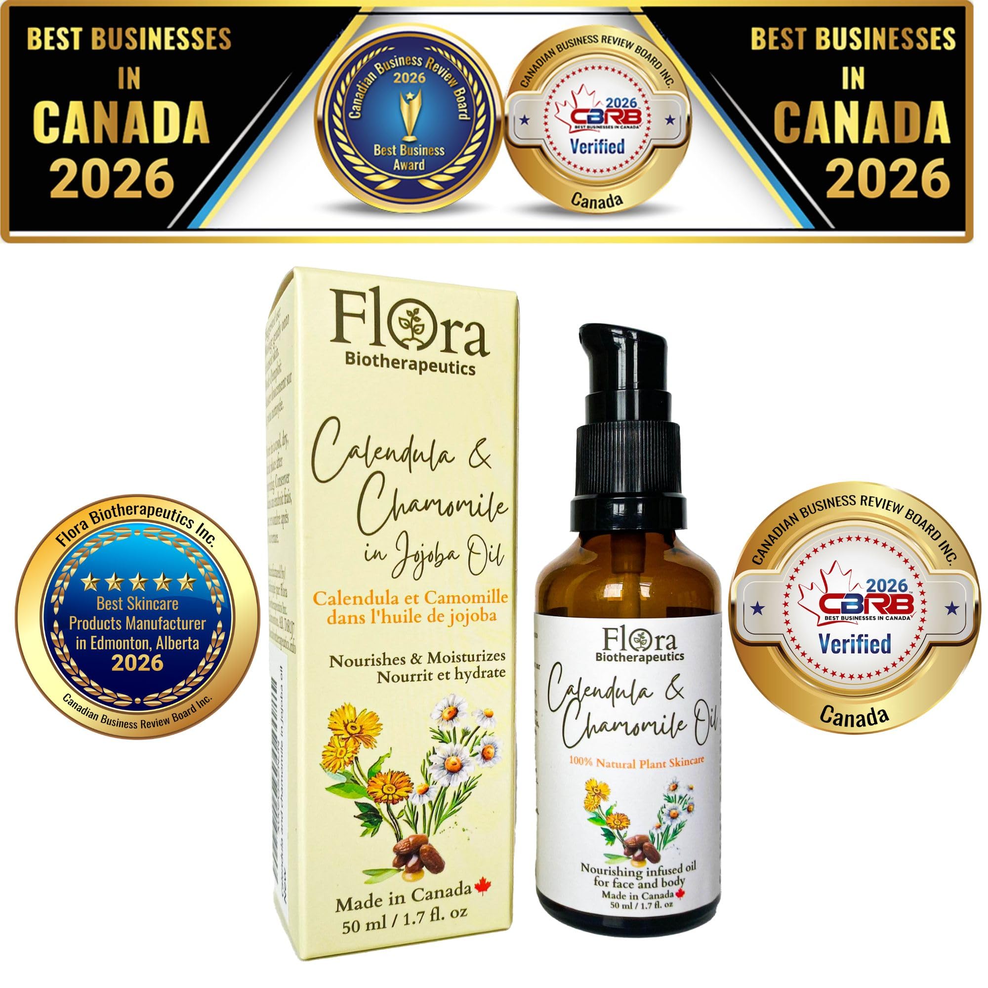 Amazon.com : FLORA Organic Calendula & Chamomile Flowers Double 