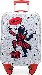 bagagem infantil - mala de mão vertical de 18 'aprovada pela companhia aérea com rodas (pirata ahoy)