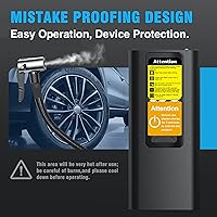 Vista 8 de Inflador de neumáticos, compresor de aire portátil, bomba de aire automática para neumáticos de automóvil, accesorios de automóvil con manómetro