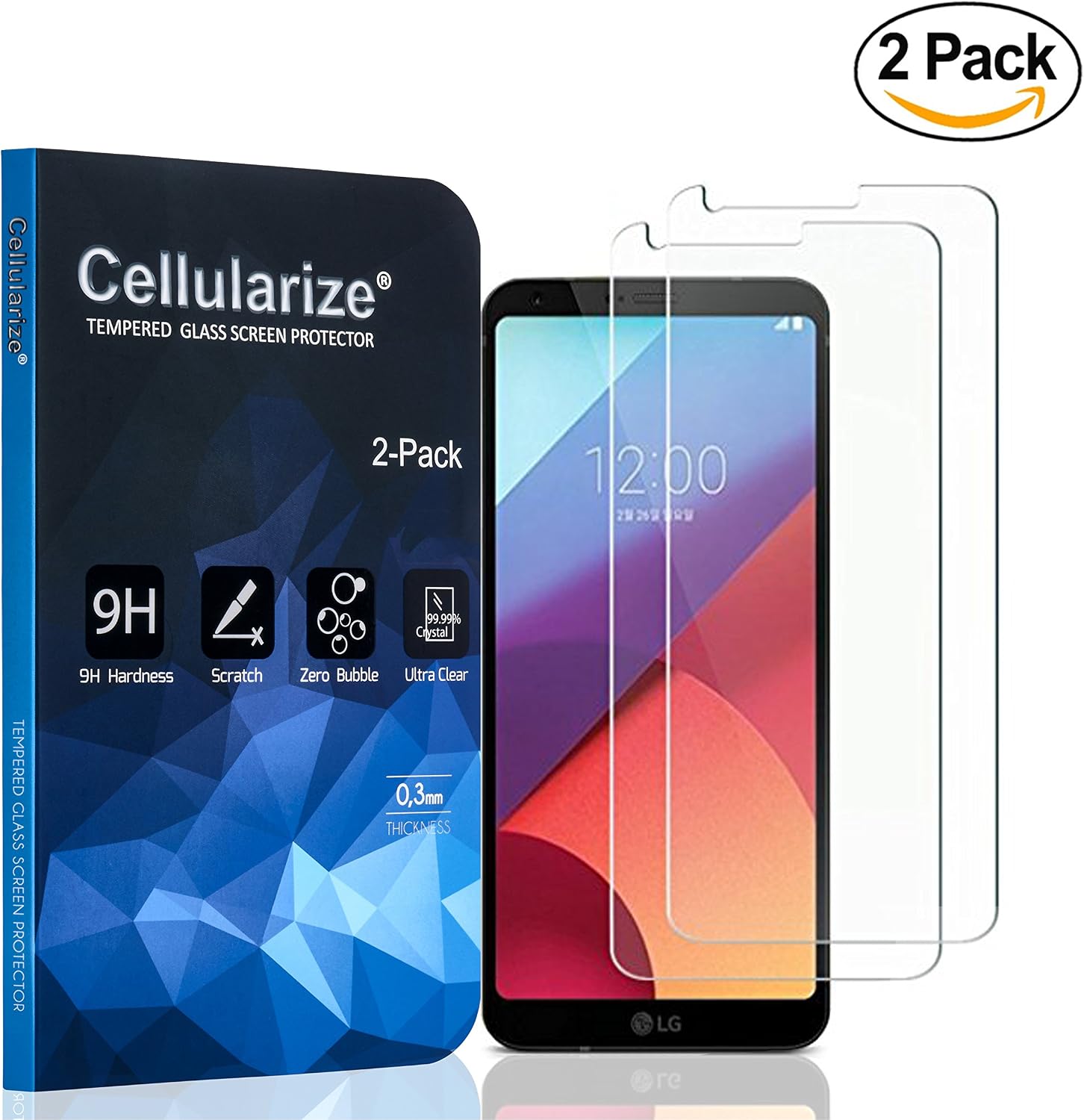 Cellularize [3 Pack] Tempered Glass Screen Protector Compatible with iPhone X & iPhone Xs [Anti-Scratch] [Bubble-Free] … (X)