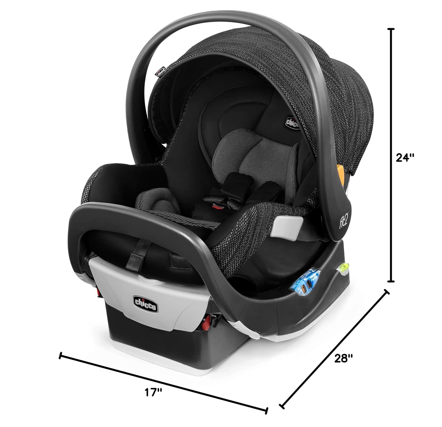 Chicco Fit2 Infant & Toddler Car Seat, Staccato/Black