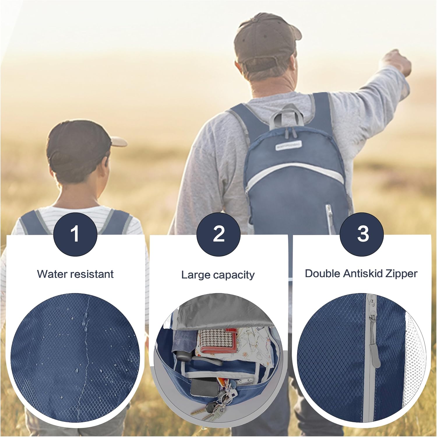 35L Foldable Waterproof Backpack For Outdoor Sports Travel Inside Wet Clothes Compartment Packable For Multiple - Image 4