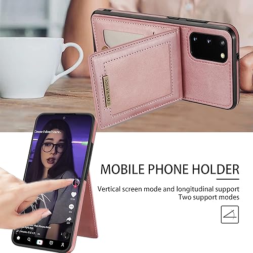 Miniatura 4 de Funda compatible con Samsung Galaxy S20 FE 5G de 6.5 pulgadas con soporte de cuero para tarjeta de crédito, cierre magnético, soporte para teléfono