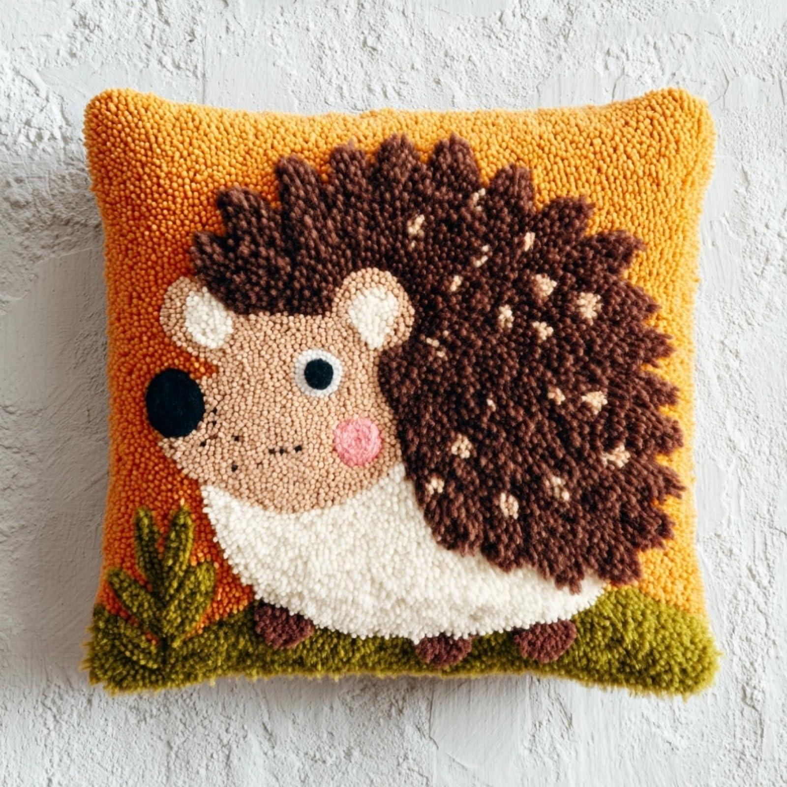 Axiangzik Hedgehog Latch Hook Cushion Kits For Beginners,