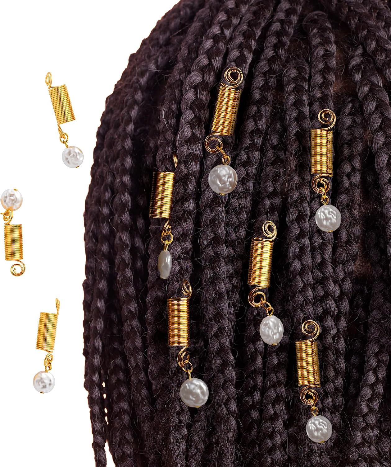 Red by Kiss Dreadlock Jewelry Braid Charms Hair Cuffs for Women Braiding Hair Pendants Decoration Clips image 3